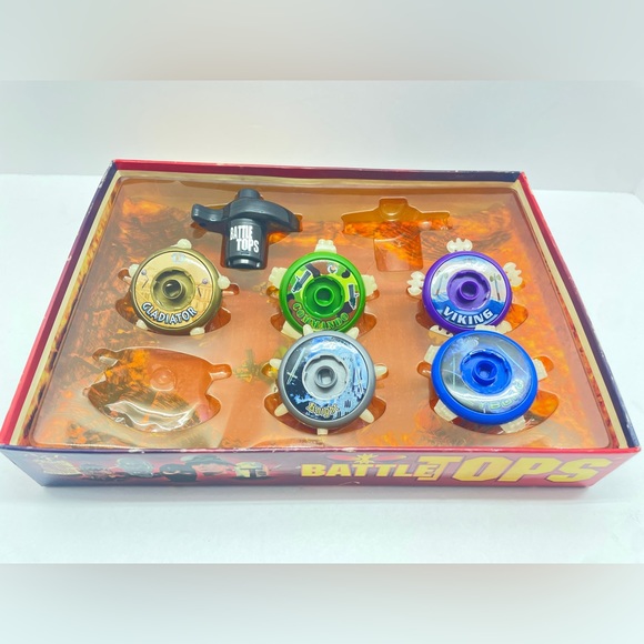 Vintage Glow In Dark Battle Tops by Idea Village Tops, Launcher, & Game Arena - Picture 3 of 7